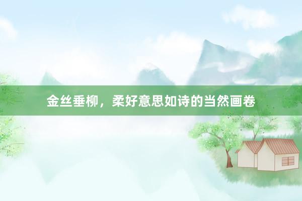 金丝垂柳，柔好意思如诗的当然画卷